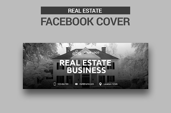 6 Real Estate Facebook Covers in Facebook Templates - product preview 1