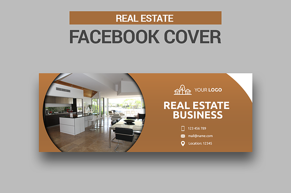 6 Real Estate Facebook Covers in Facebook Templates - product preview 2