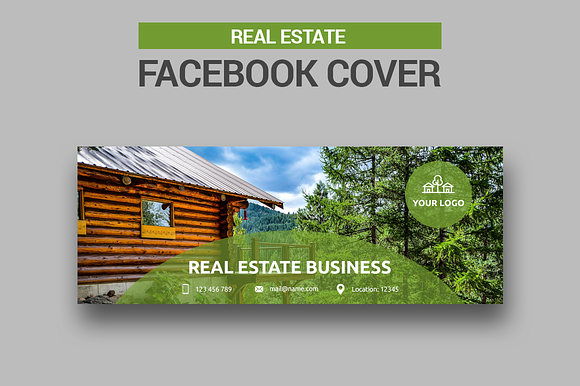 6 Real Estate Facebook Covers in Facebook Templates - product preview 3