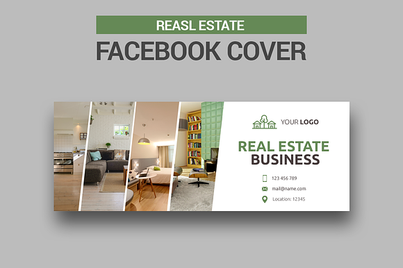 6 Real Estate Facebook Covers in Facebook Templates - product preview 4
