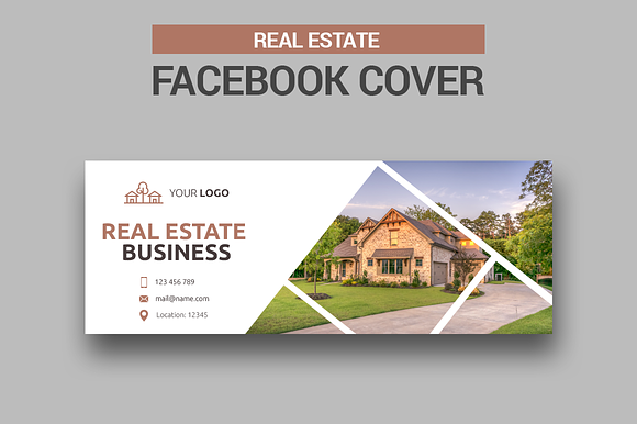6 Real Estate Facebook Covers in Facebook Templates - product preview 5