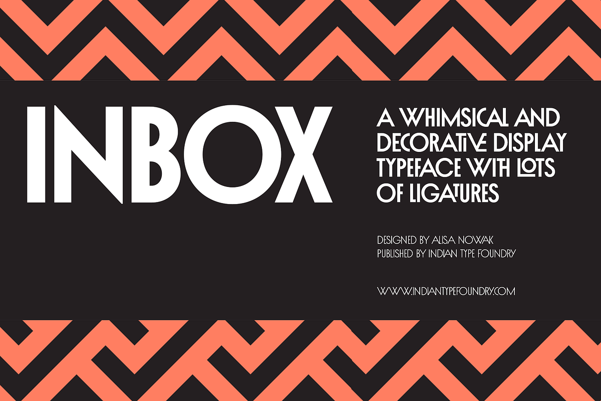 Inbox — 70% off in Display Fonts - product preview 8