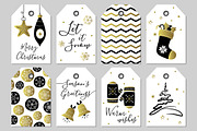 Christmas and New Year gift tags