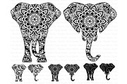 Elephant Head Mandala SVG files.