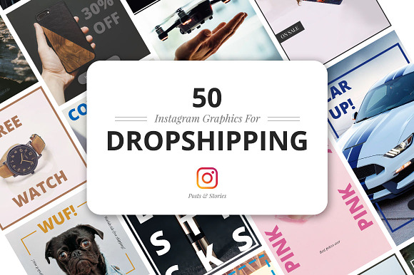 Dropshipping Graphics Bundle  in Social Media Templates - product preview 1