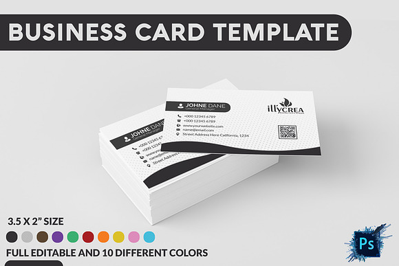 Business Card Template in Business Card Templates - product preview 5