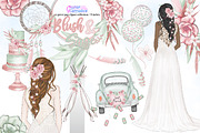 Blush & Sage wedding clipart