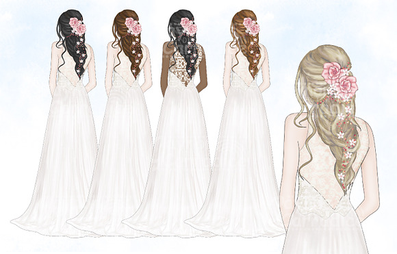 Blush & Sage wedding clipart in Illustrations - product preview 1