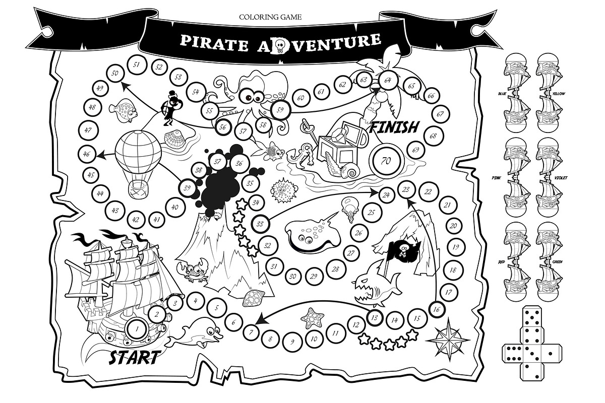 Coloring Game: Pirate Adventure in Illustrations - product preview 8