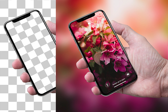 4 Phone X Mock-ups in Mobile & Web Mockups - product preview 2