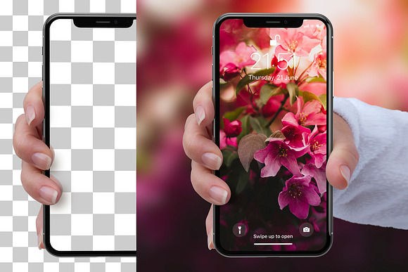 4 Phone X Mock-ups in Mobile & Web Mockups - product preview 3
