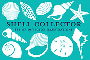 Shell Collector - Set of 10 Vectors