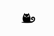 Black Cat Logo Design 