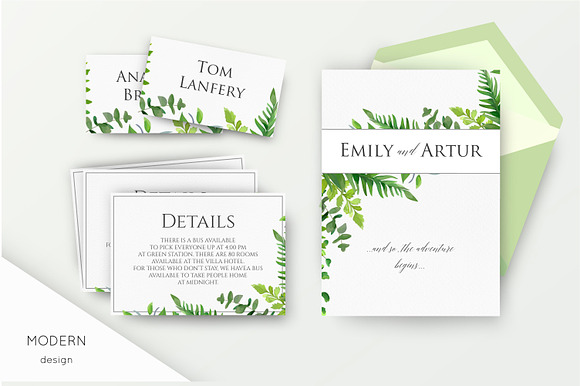 Wedding suite - Forest freshness in Wedding Templates - product preview 4