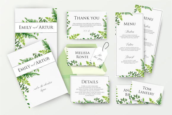 Wedding suite - Forest freshness in Wedding Templates - product preview 5