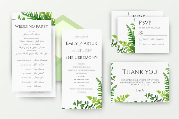 Wedding suite - Forest freshness in Wedding Templates - product preview 6