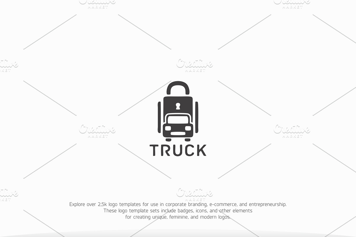 Locked Truck Logo Design  in Logo Templates - product preview 8
