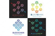 Blockchain logo set