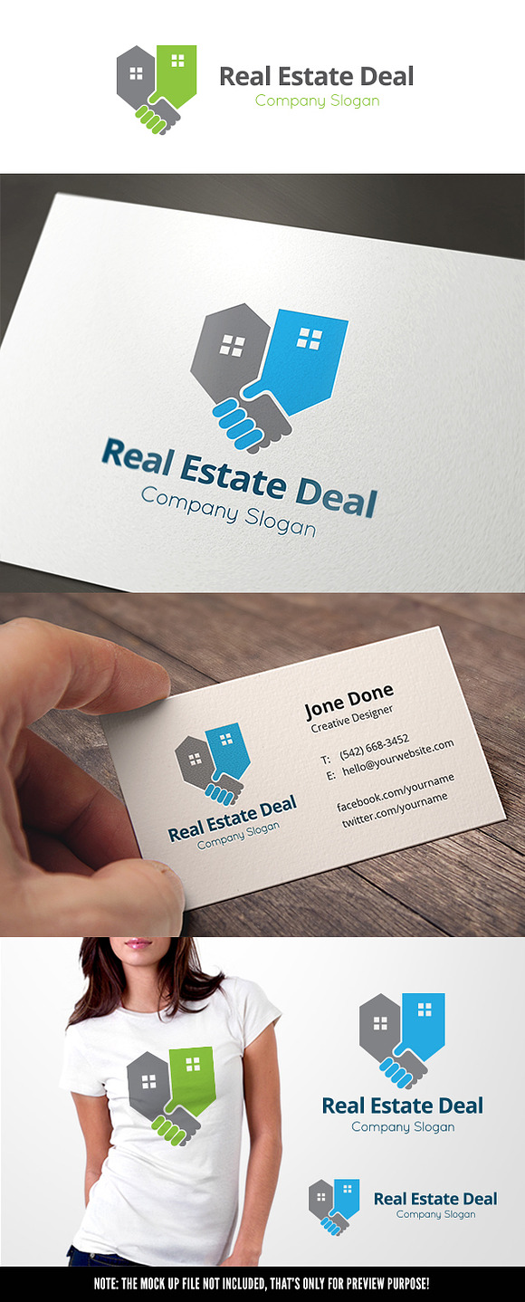 Real Estate Deal in Logo Templates - product preview 1