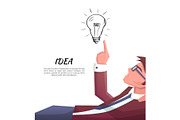 Idea Developer Electric Bulb Vector