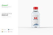 Plastic PET Bottle w/ Water Mockup