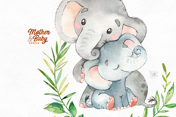Mother & Baby. Africa. in Illustrations - product preview 4