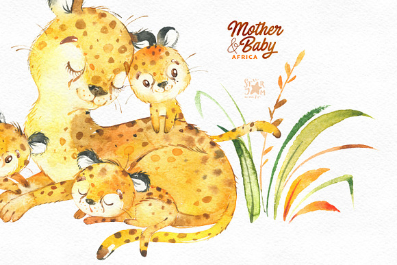 Mother & Baby. Africa. in Illustrations - product preview 5