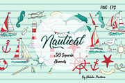 Nautical Elements with Ships