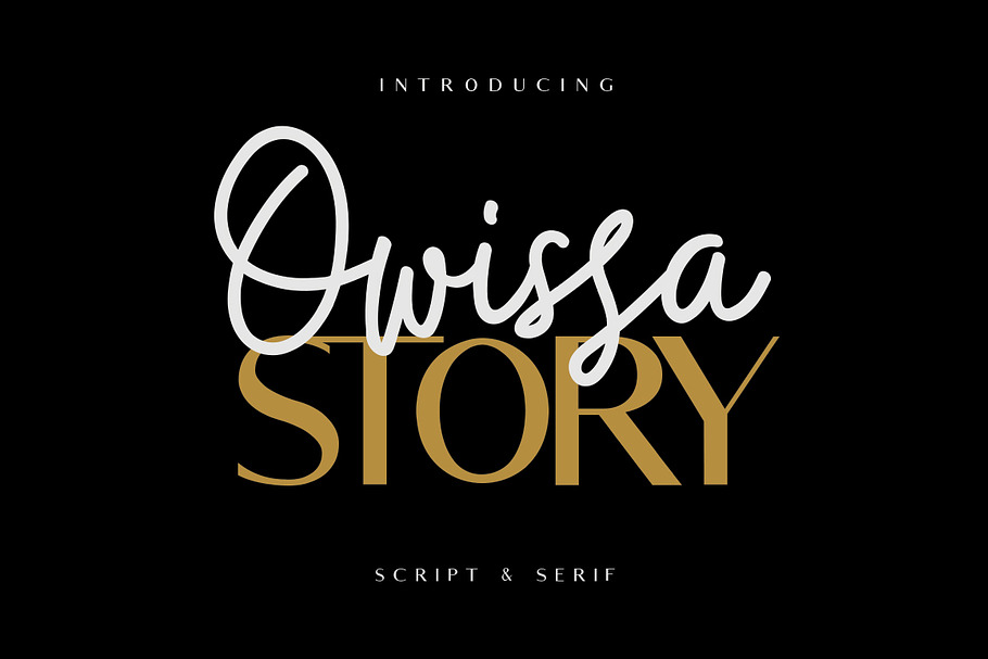 Owissa Story - Font Duo in Script Fonts - product preview 8