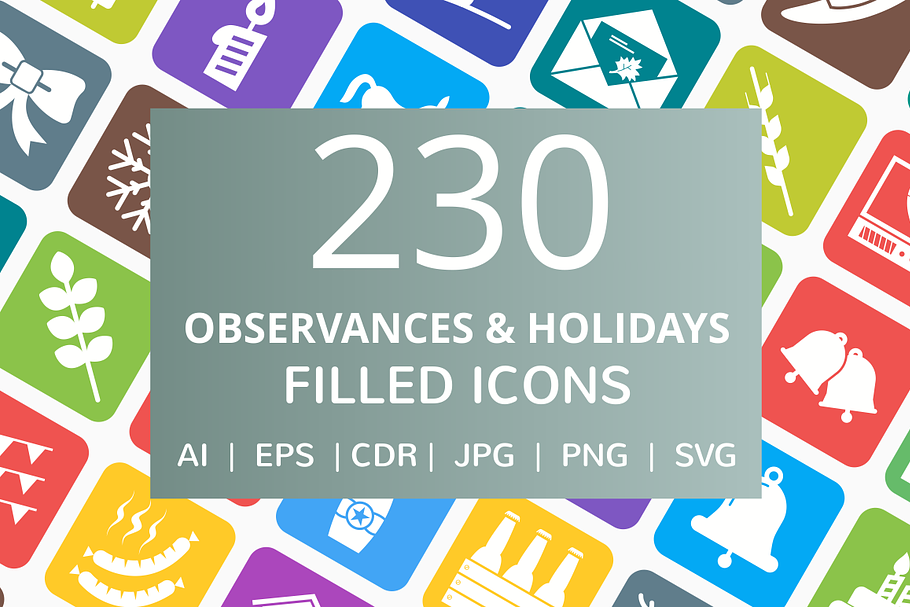 230 Observance & Holiday Filled Icon in Graphics - product preview 8