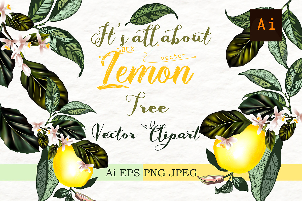 It’s all about lemon. Vector clipart in Objects - product preview 8