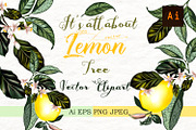 It’s all about lemon. Vector clipart
