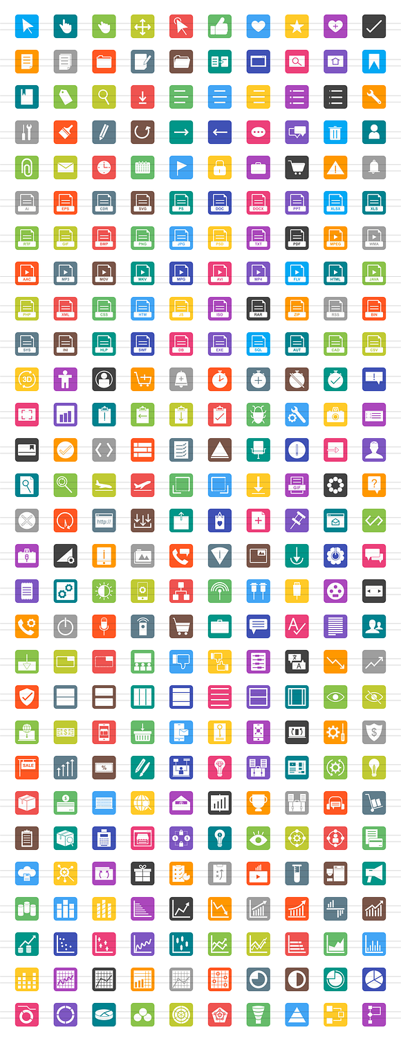 290 Interface Filled Icons in Graphics - product preview 1