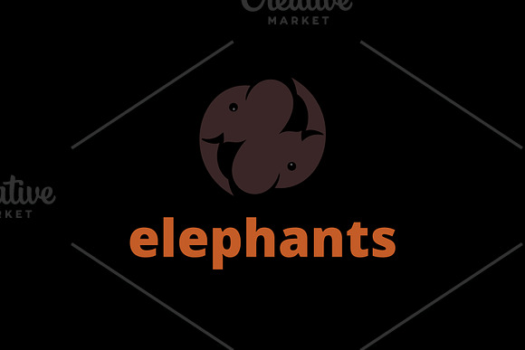 Elephants Logo in Logo Templates - product preview 1