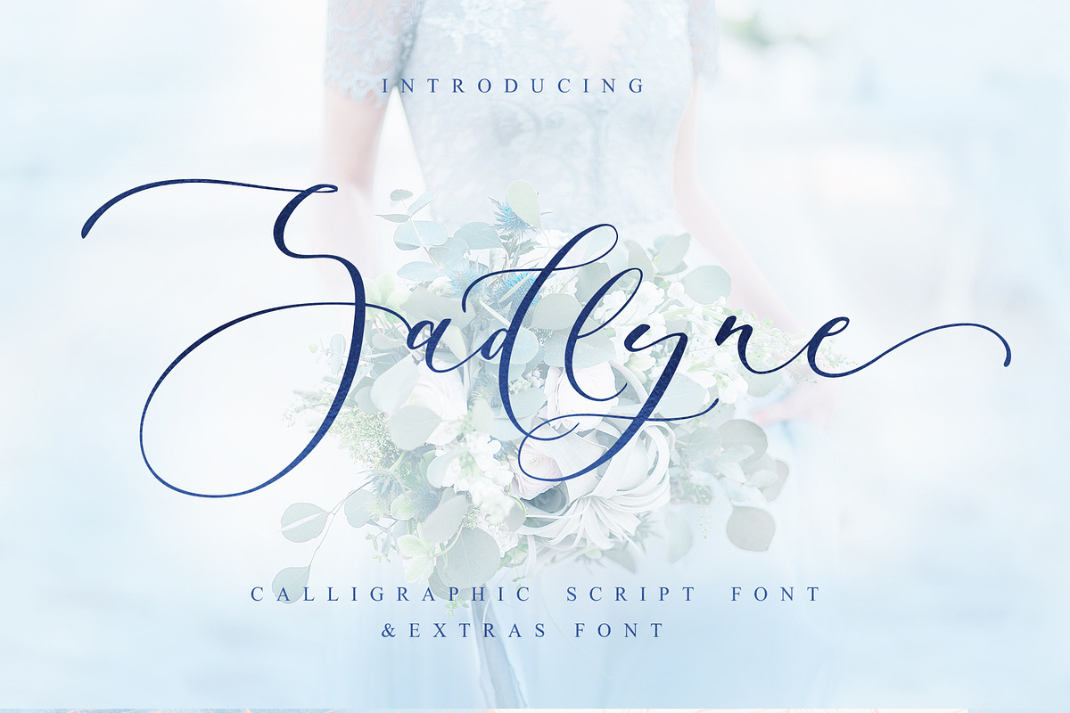 Sadlyne calligraphic font & extras in Script Fonts - product preview 8