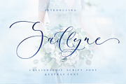 Sadlyne calligraphic font & extras