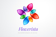 Abstract Colorful Flower Logo