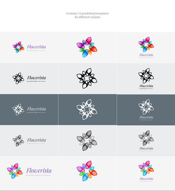 Abstract Colorful Flower Logo in Logo Templates - product preview 2