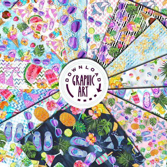 Summer Party Seamless pattern in Patterns - product preview 7
