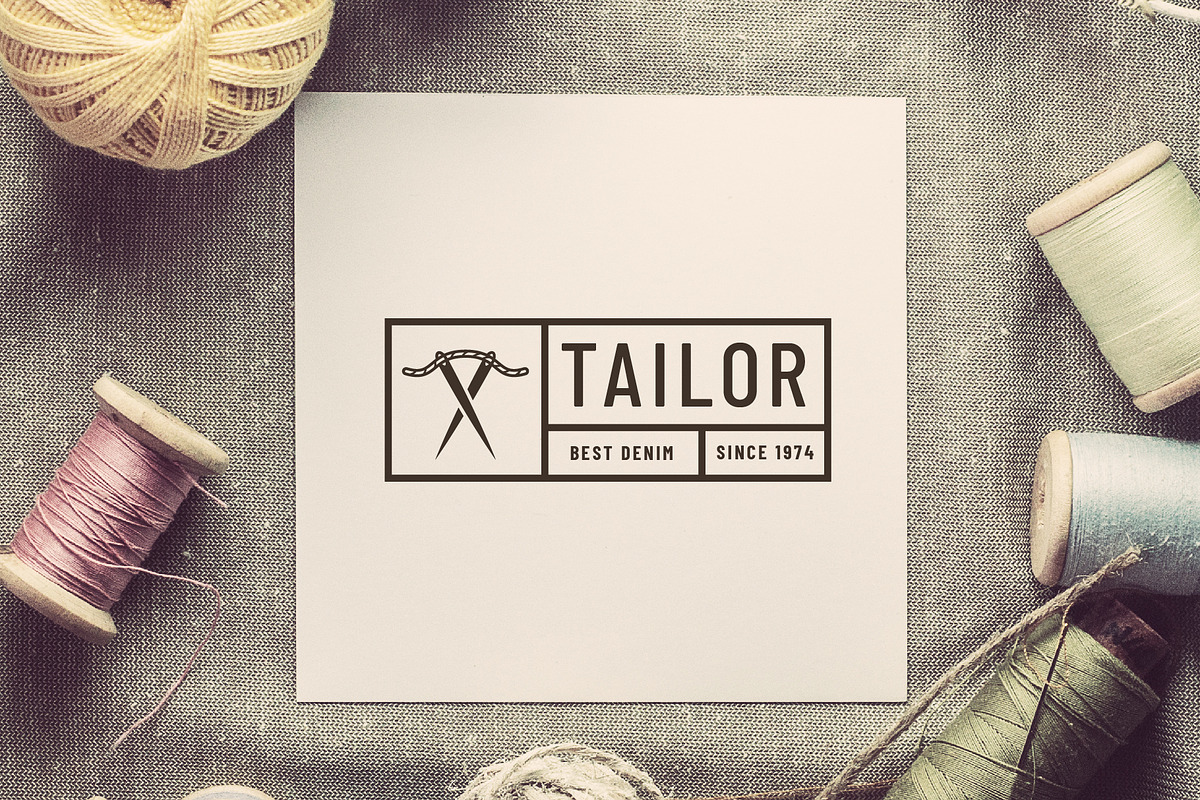 Retro tailor seal logotype in Logo Templates - product preview 8