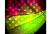 Neon holographic fluid color wave