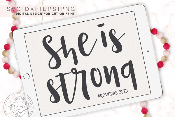 She is strong SVG DXF EPS PNG
