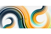 Rainbow fluid color line abstract