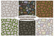 Big set cartoon color stone texture