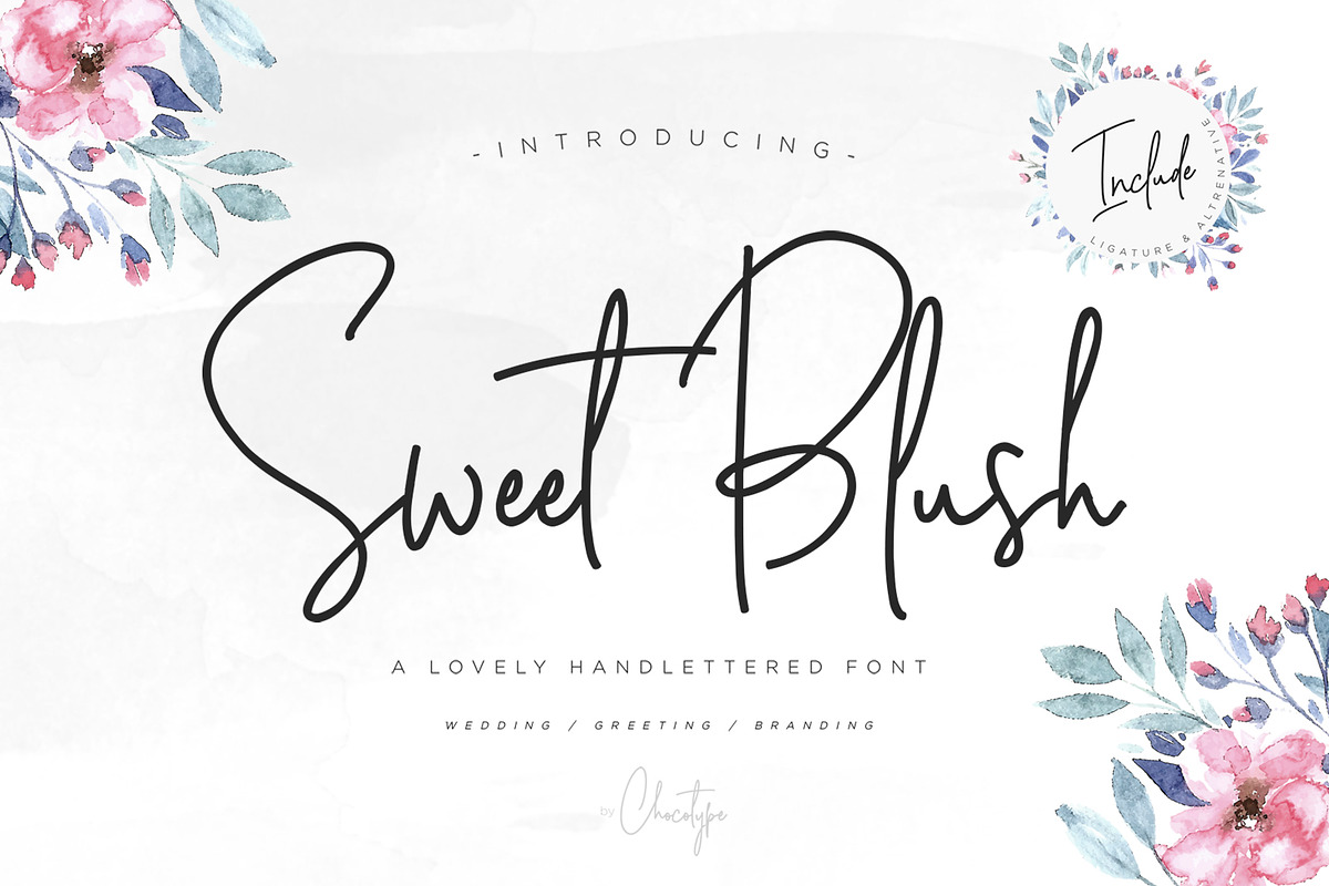Sweet Blush Font in Script Fonts - product preview 8