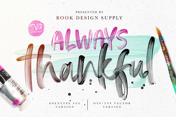Always Thankful - SVG Font Duo in Colorful Fonts - product preview 9