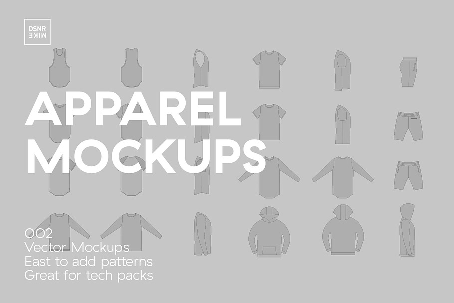 Apparel Tech Pack/Mockups in Product Mockups - product preview 8