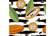 Seamless pattern with cocoa