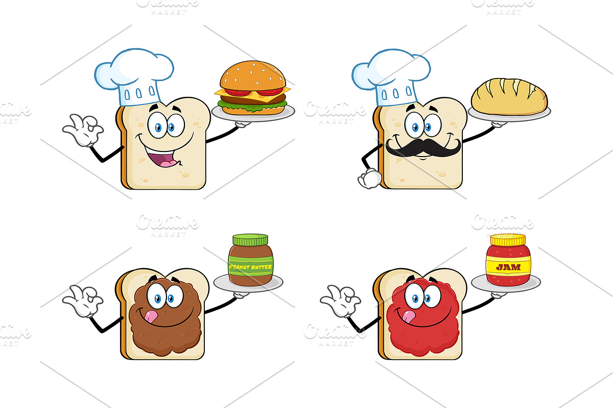 White Sliced Bread Collection - 3 in Illustrations - product preview 8