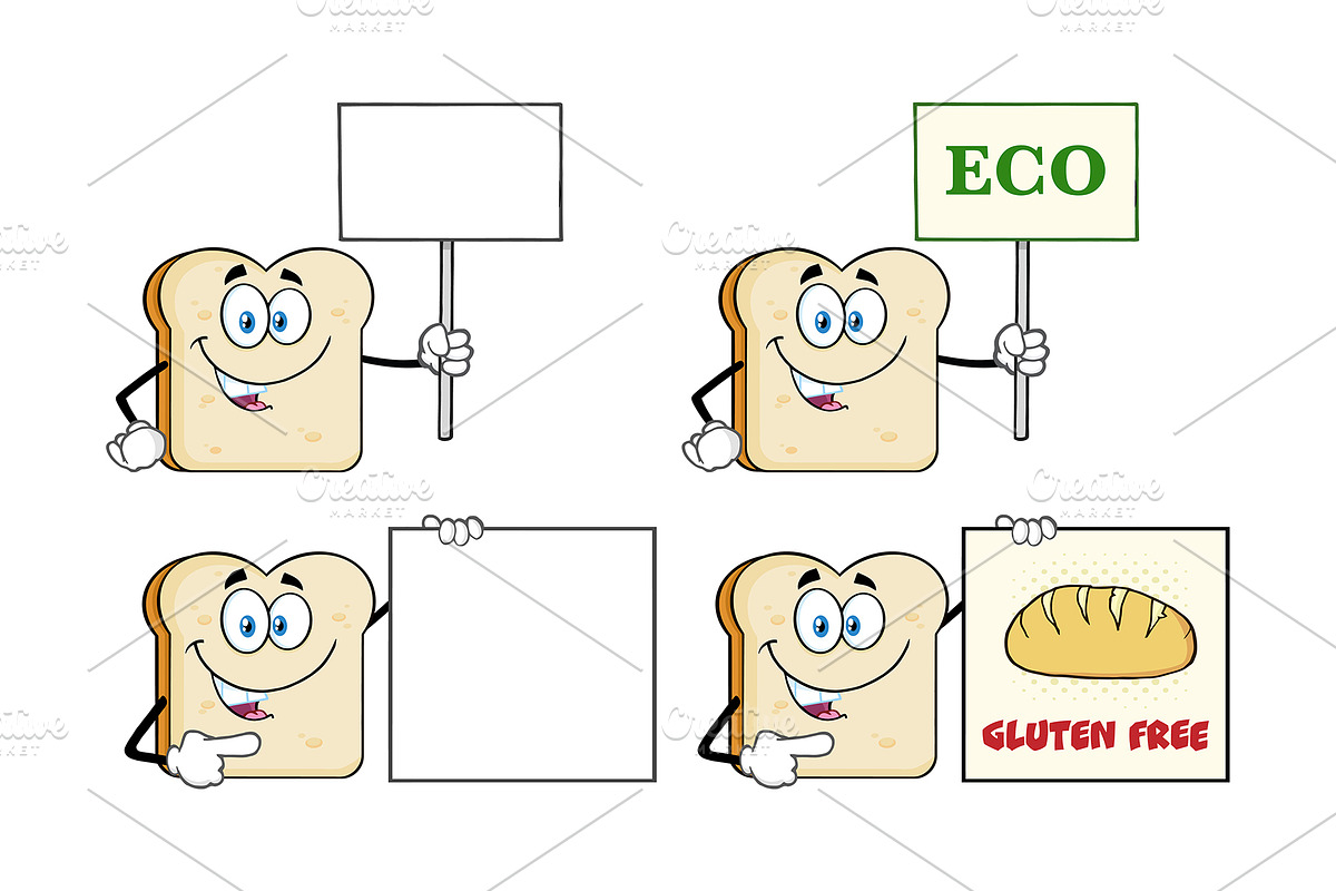 White Sliced Bread Collection - 4 in Illustrations - product preview 8